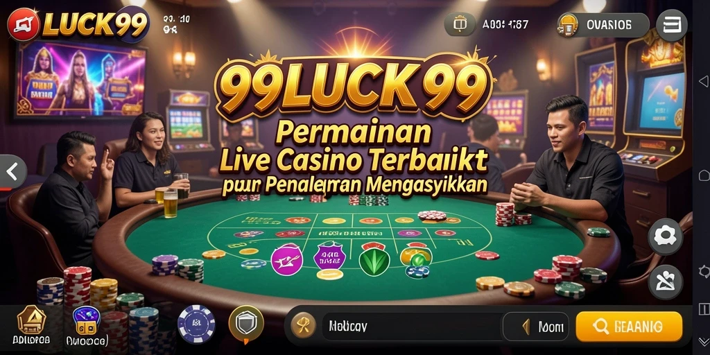 Tampilan gameplay Live Casino yang seru dan mendebarkan di 99LUCK99.