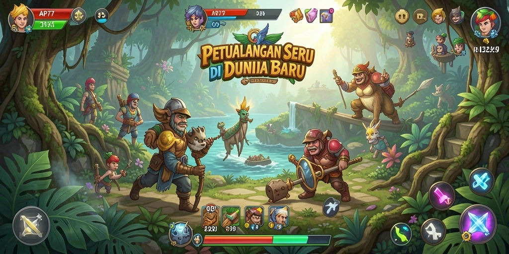 Screenshot utama API77 menampilkan aksi seru dalam game petualangan.