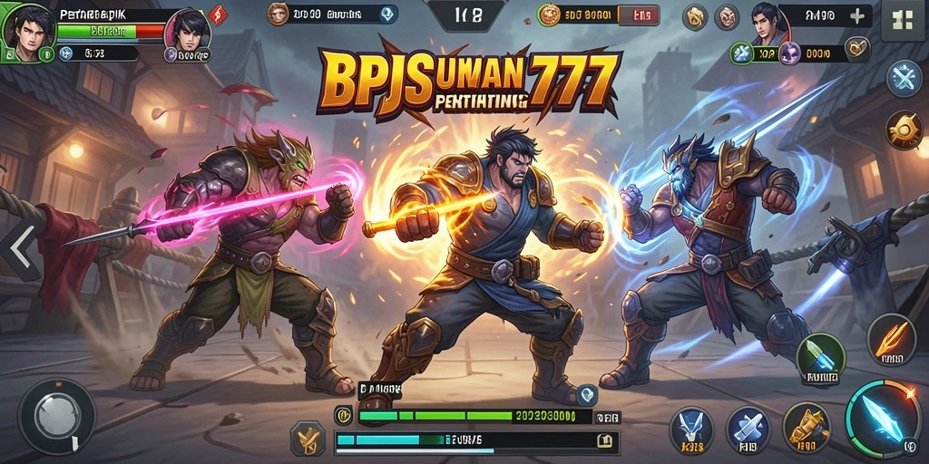 Tampilan pertarungan menegangkan dalam gameplay BPJS777.