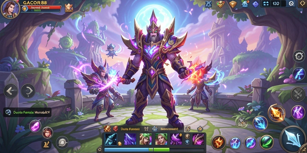 Gameplay seru GACOR88 dengan pertempuran epik.