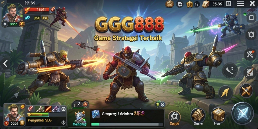 Tampilan gameplay SLG yang mendebarkan di GGG888.