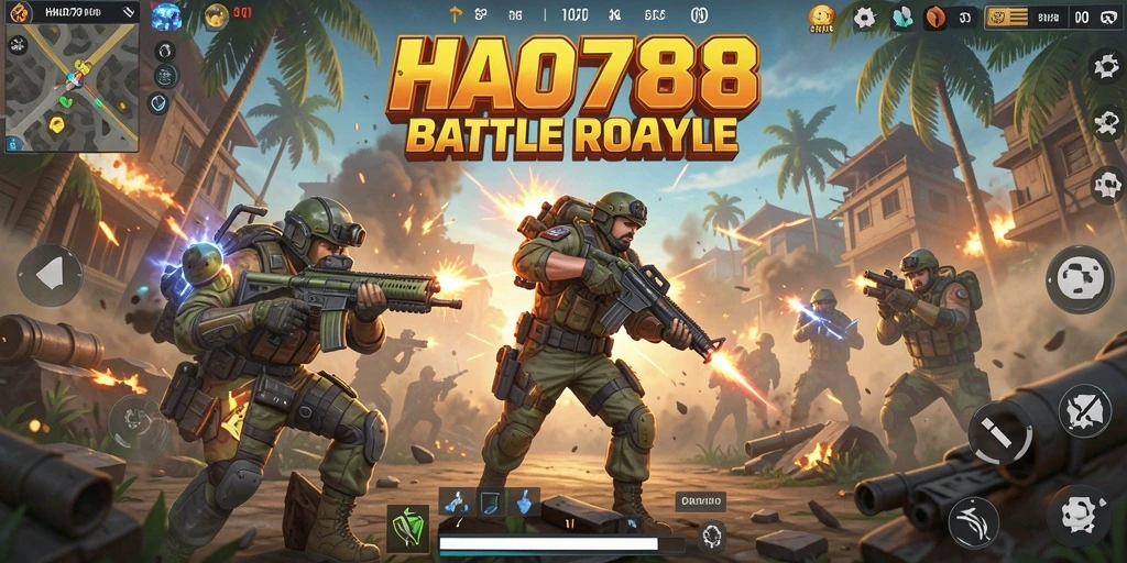 Screenshot gameplay HAO788 menampilkan pertempuran seru dan dinamis.