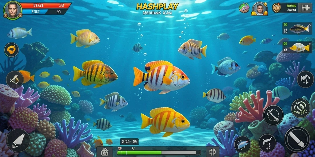 Gameplay seru menembak ikan di HASHPLAY.
