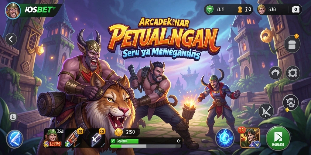 Screenshot menunjukkan aksi seru gameplay arcade di IOSBET.