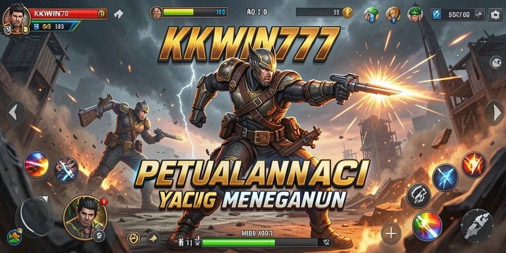Screenshot menunjukkan aksi seru di KKWIN777 dengan karakter yang berjuang.