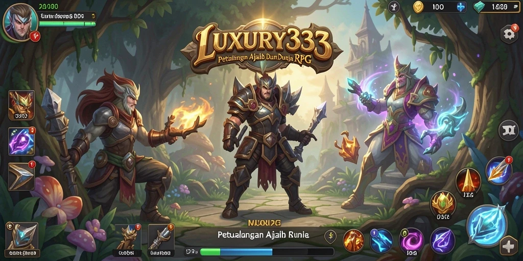 Tampilan gameplay menawan dari LUXURY333 dalam dunia RPG yang imersif.