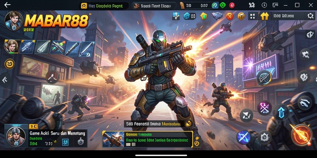 Screenshot gameplay MABAR88 menampilkan aksi seru dan intens.