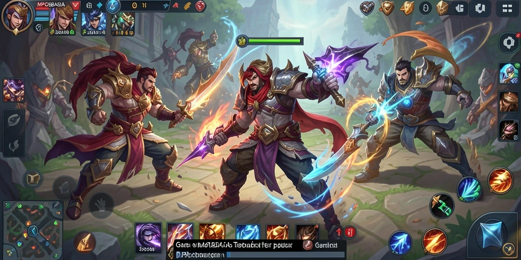 Tampilan gameplay menarik di MPO88ASIA saat pertarungan tim berlangsung.