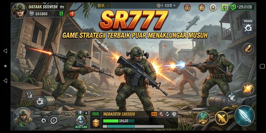 Tampak menegangkan dari pertempuran strategi dalam SR777.