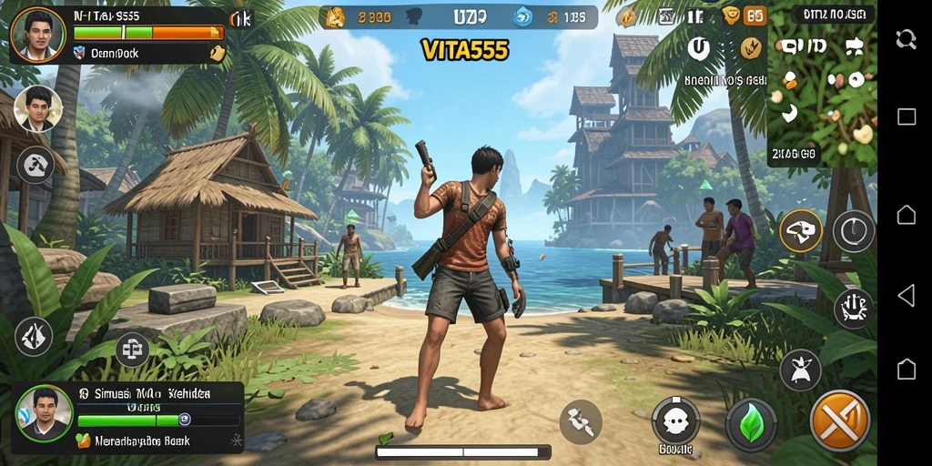 Tampilan gameplay VITA555 menunjukkan pengalaman simulasi yang mendalam.