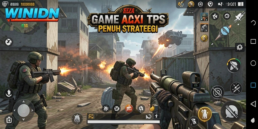 Tampilan gameplay seru dalam aksi TPS WINIDN.
